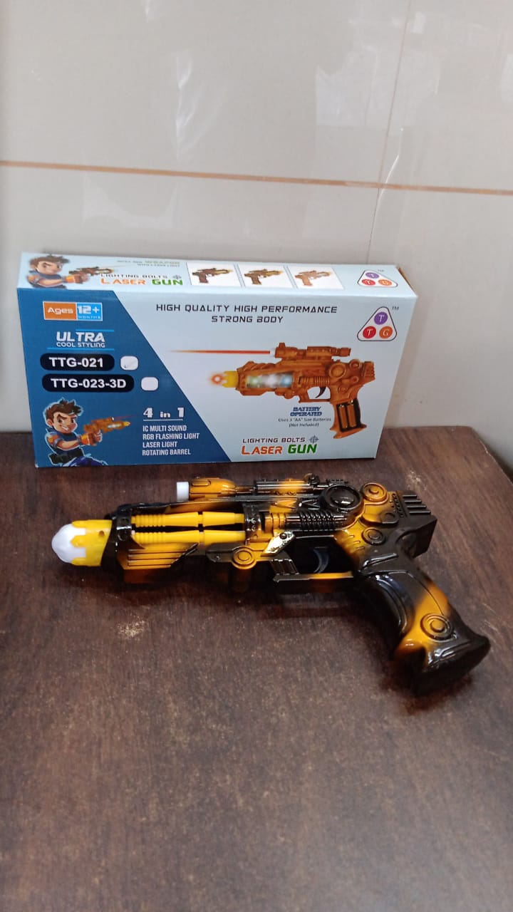 TTG LED Laser Gun Toy – Battery Operated Space Blaster with Flashing Lights & Sound (1 Set) TTG LED Laser Gun Toy – Battery Operated Space Blaster with Flashing Lights & Sound (1 Set)
